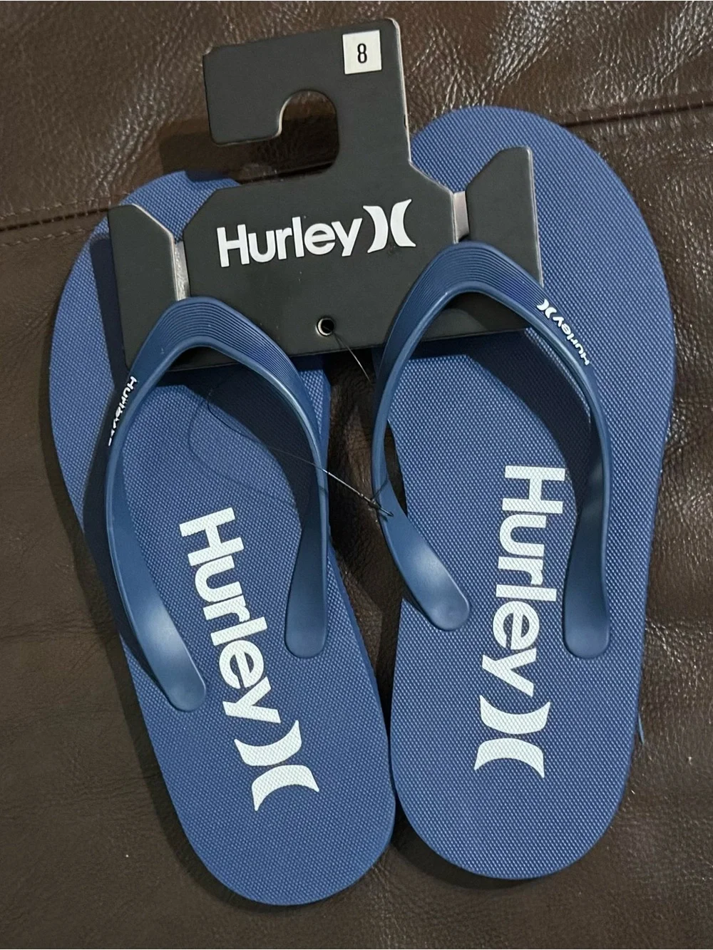 Hurley Blue Logo Flip Flops